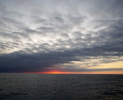 Sonnenuntergang vor Santander